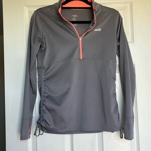 Avia Women’s Athletic Half-zip Ling Sleeves with Thumb Holes and Sinched Waist M